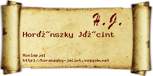Horánszky Jácint névjegykártya